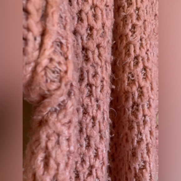 ASOS DESIGN Chunky Oversized Cardigan Dusty Pink Size 14 clean girl - Picture 4 of 7